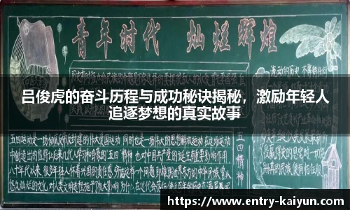 吕俊虎的奋斗历程与成功秘诀揭秘，激励年轻人追逐梦想的真实故事